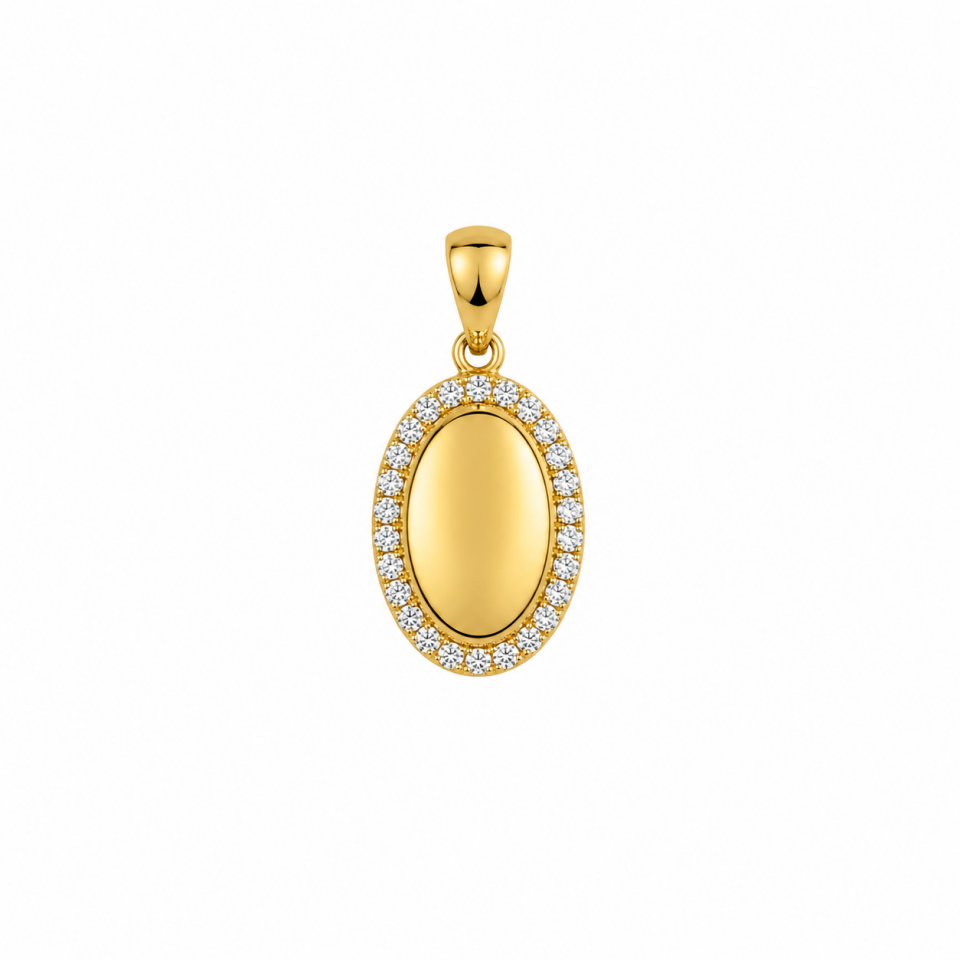 Oval Charm Kolye Ucu