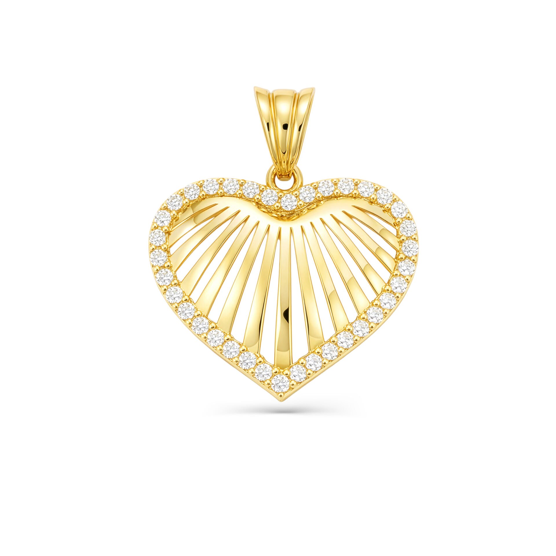 Taşlı Kalp Kolye Ucu