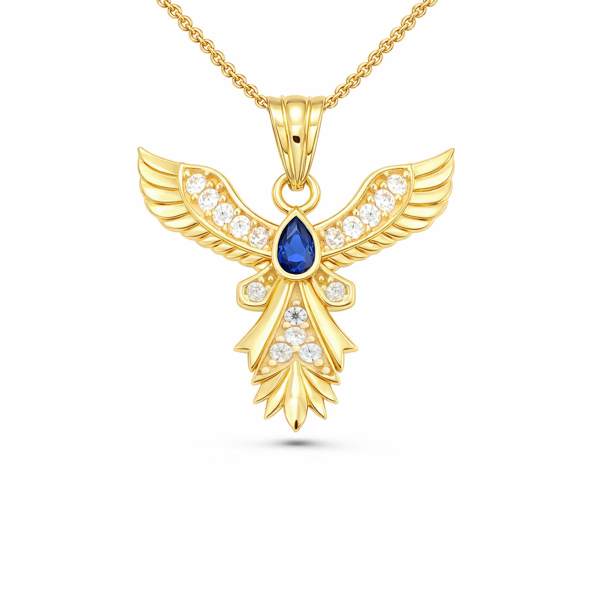 Mavi Taşlı Anka Kuşu Charm