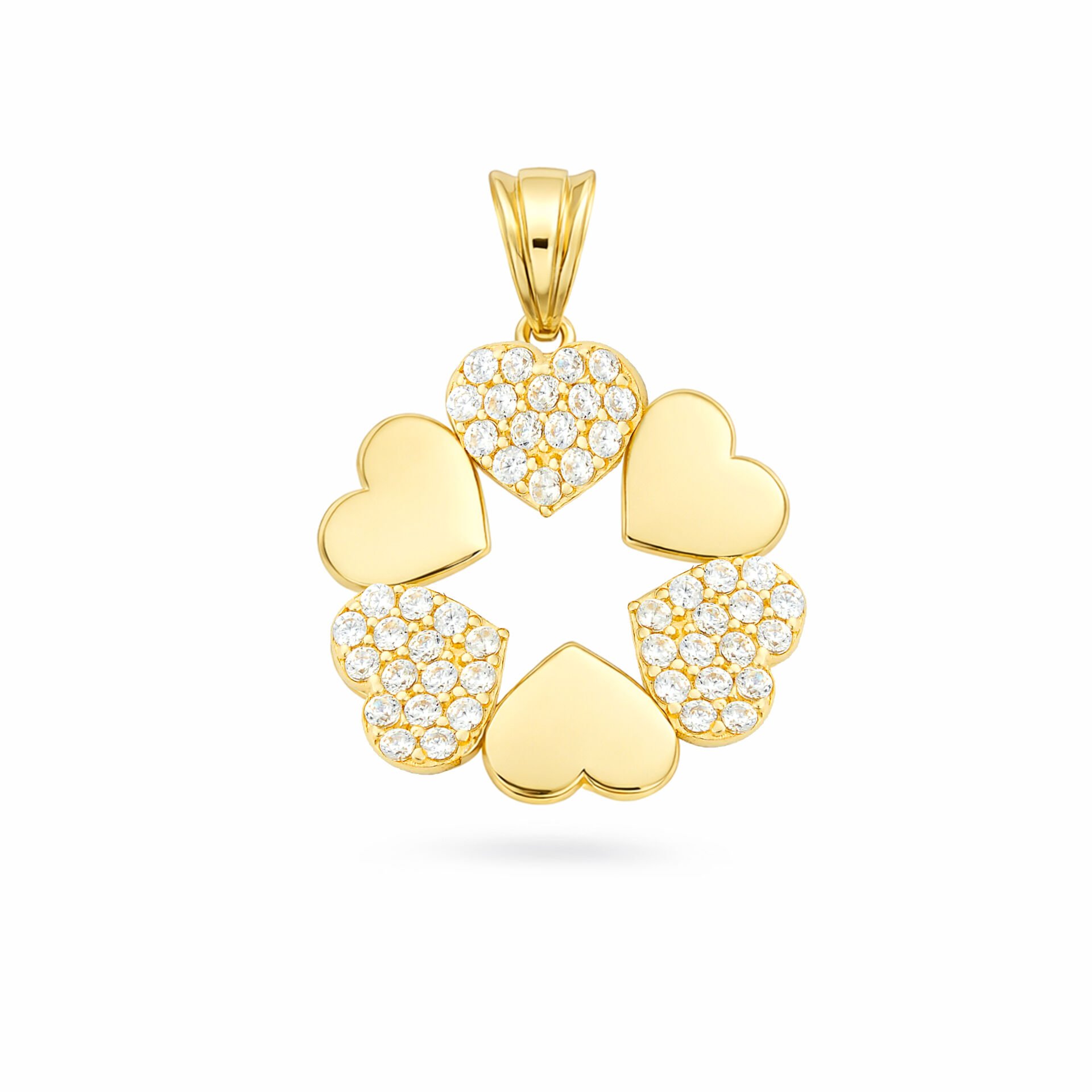 Taşlı Kalp Kolye Ucu