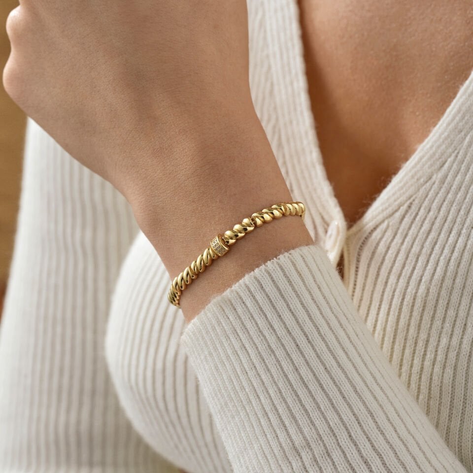 Taşlı Burgu Bileklik