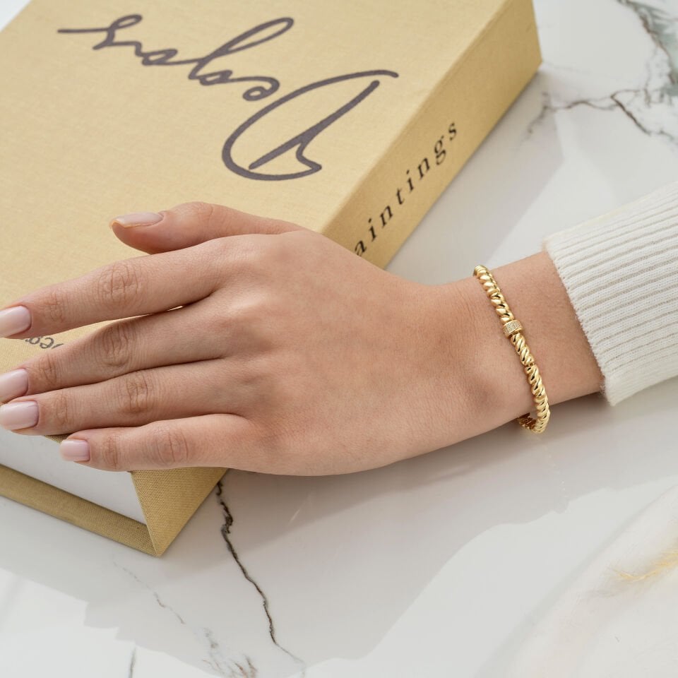 Taşlı Burgu Bileklik