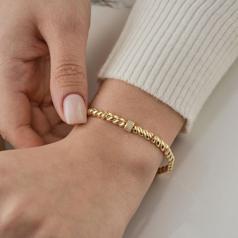 Taşlı Burgu Bileklik