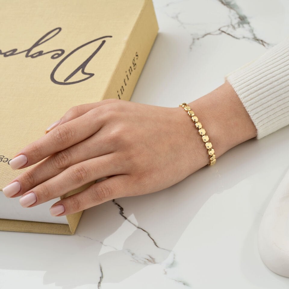 Kare Taşlı Bileklik