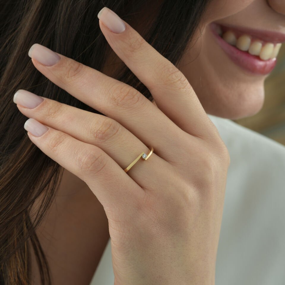 Tek Taş Tasarım Yüzük