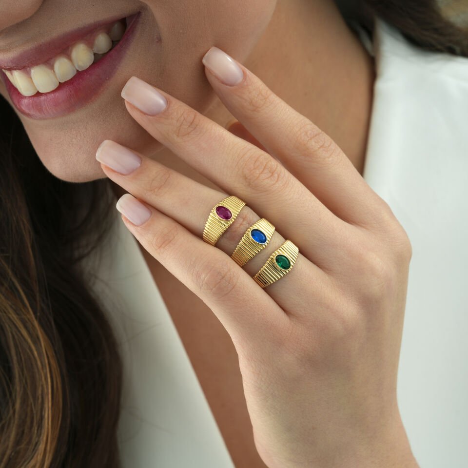 Renkli Ruffles Yüzük