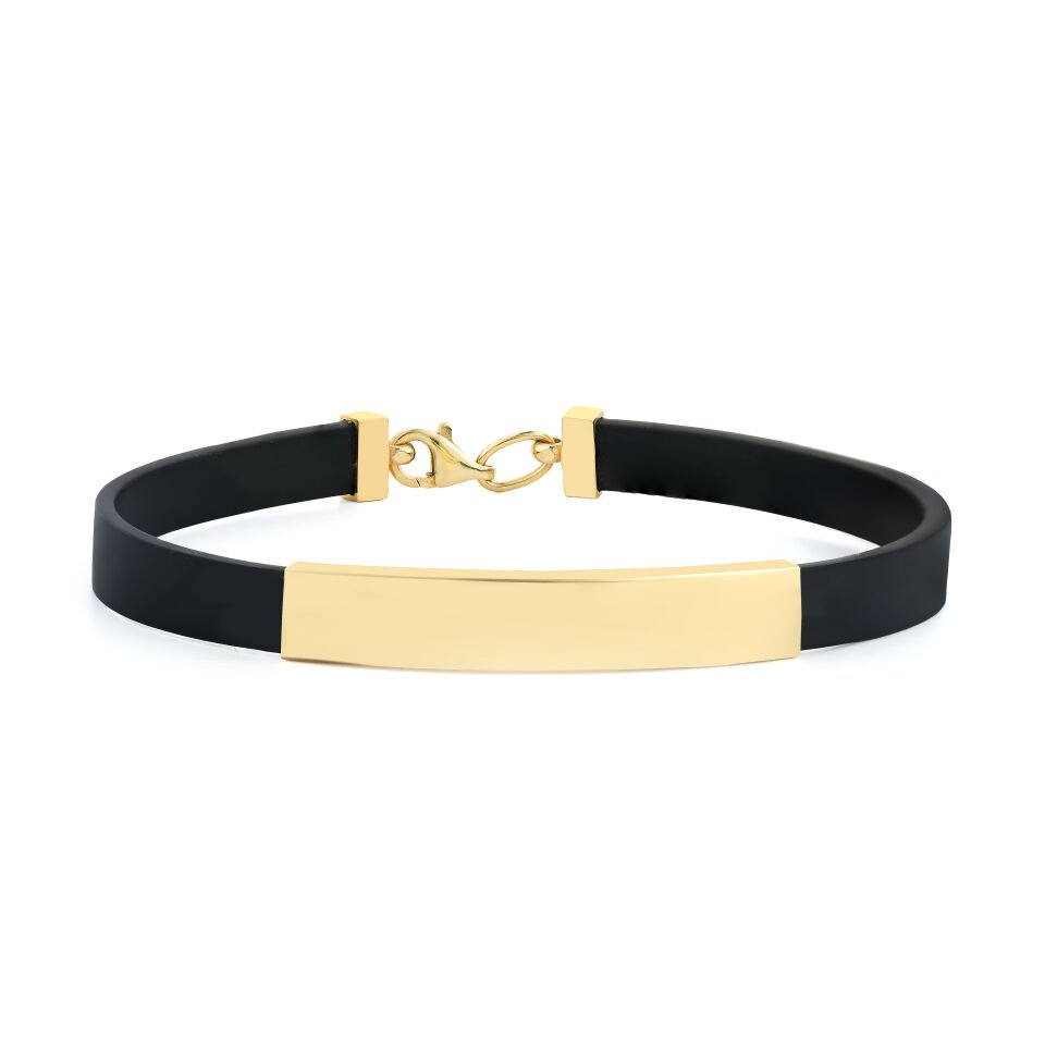 Large Plaka Kauçuk Bileklik