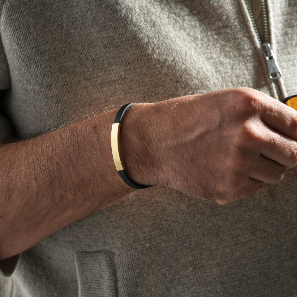 Large Plaka Kauçuk Bileklik