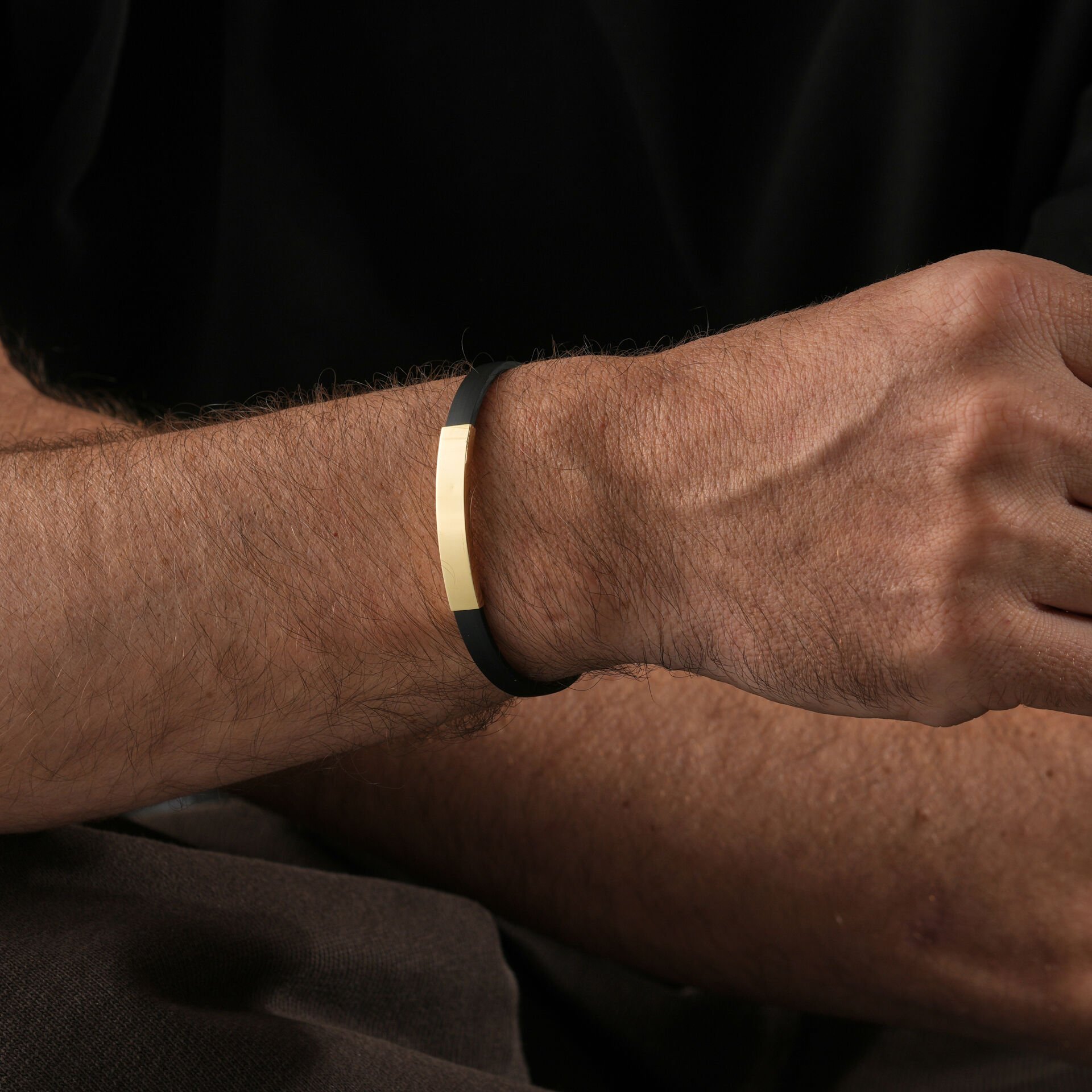 Large Plaka Kauçuk Bileklik