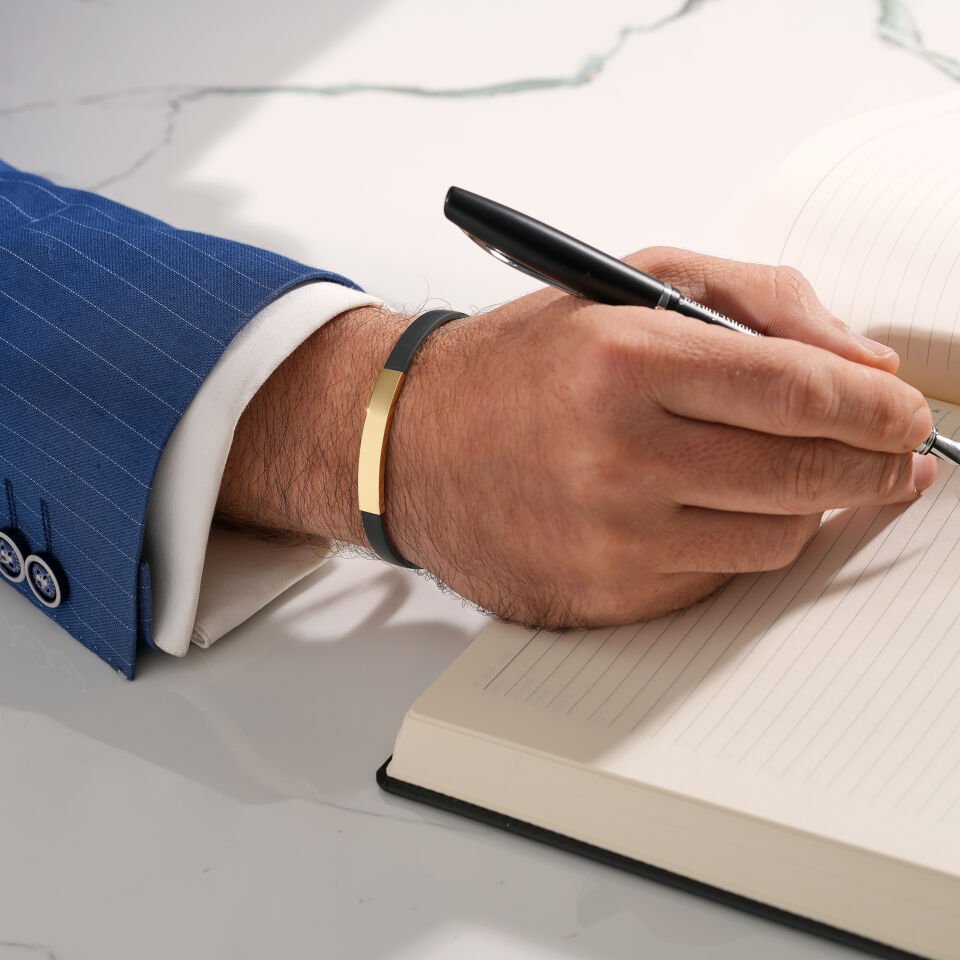 Large Plaka Kauçuk Bileklik