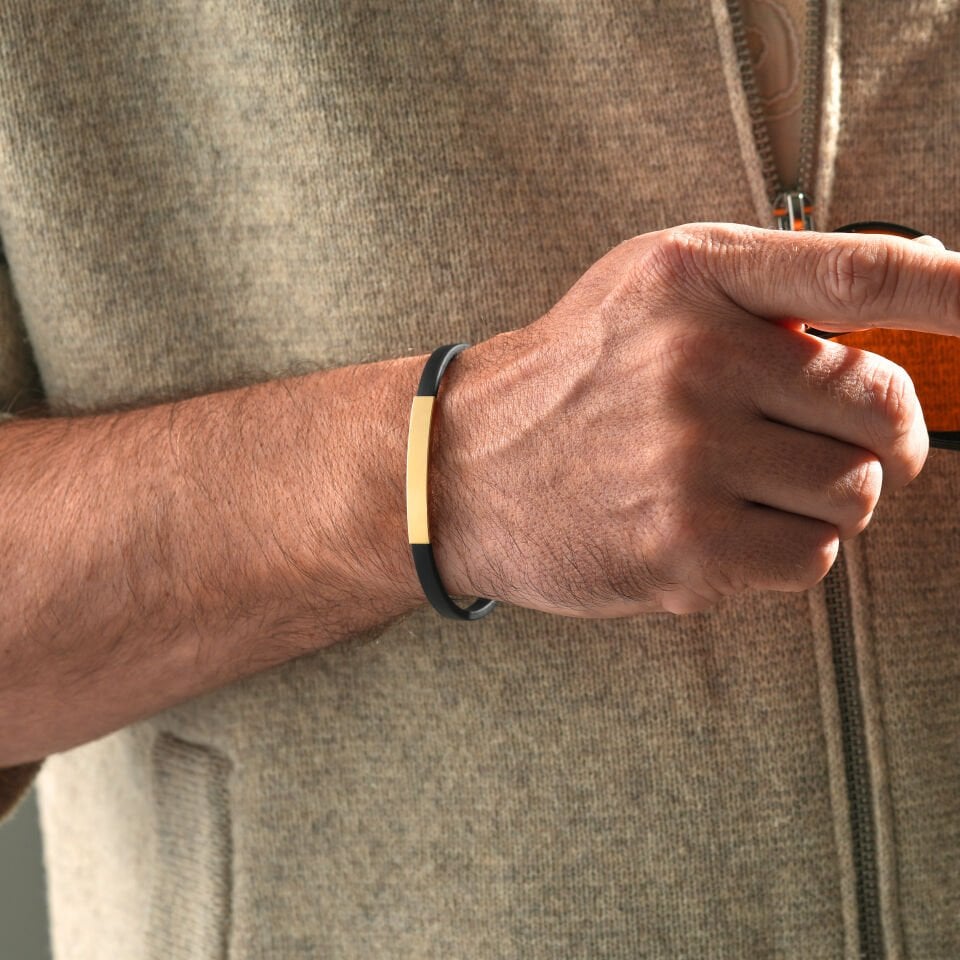 Medium Plaka Kauçuk Bileklik