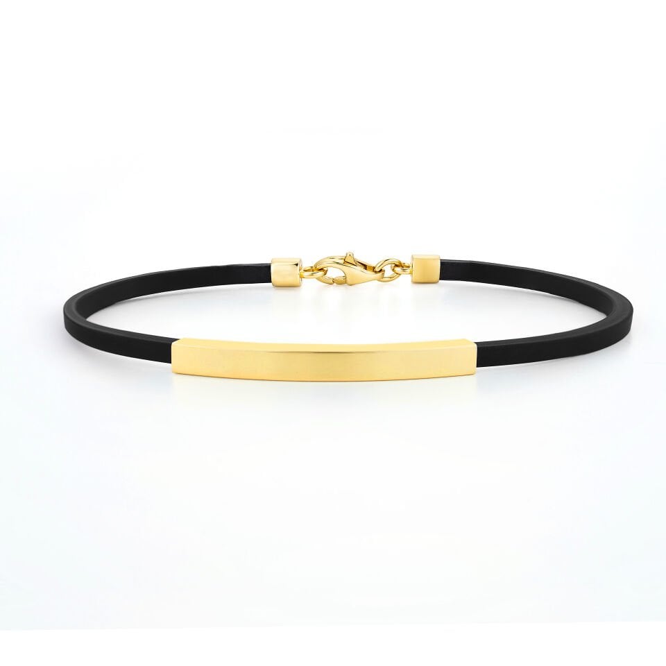 Small Plaka Kauçuk Bileklik