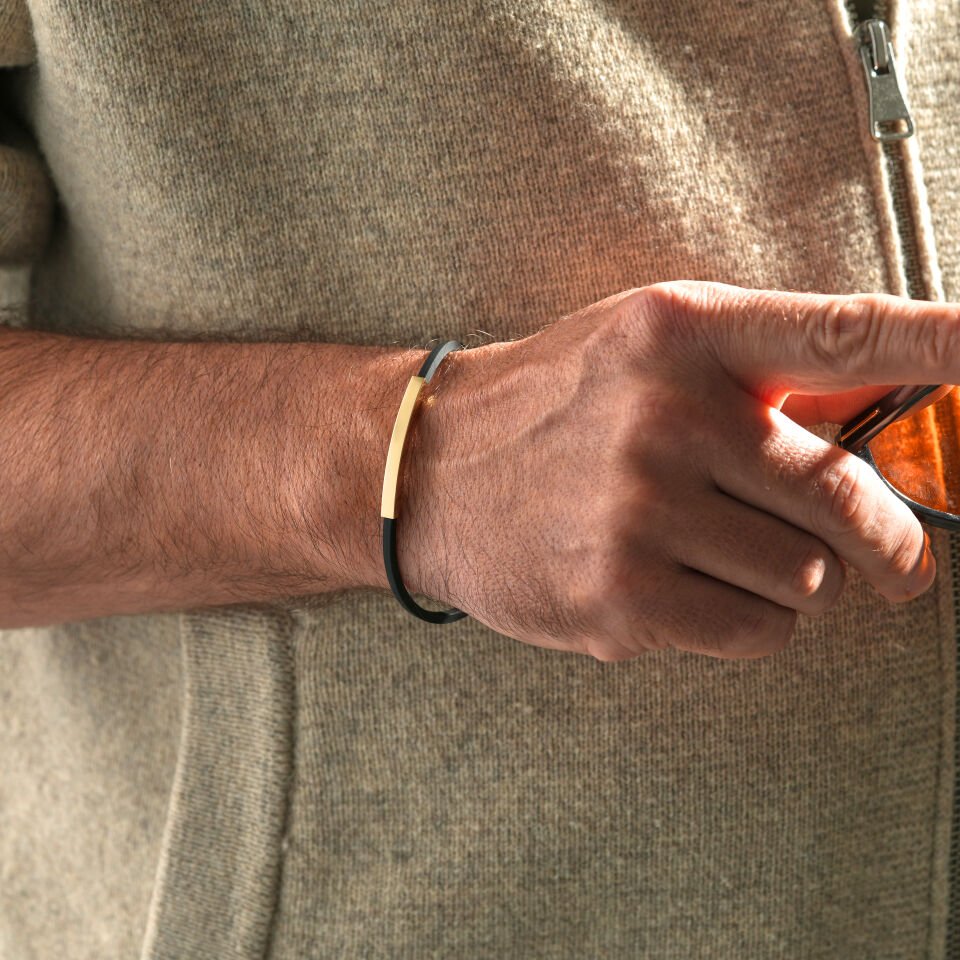 Small Plaka Kauçuk Bileklik