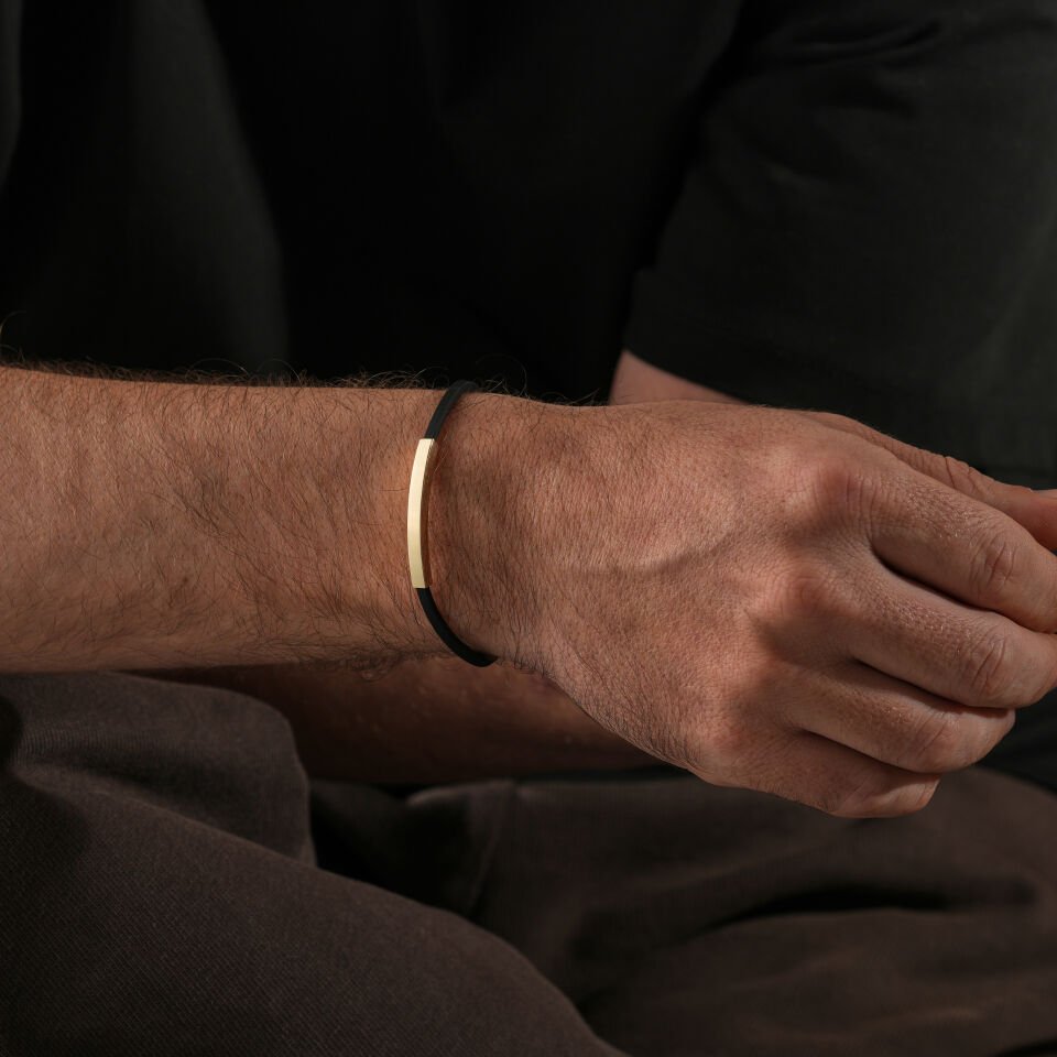 Small Plaka Kauçuk Bileklik