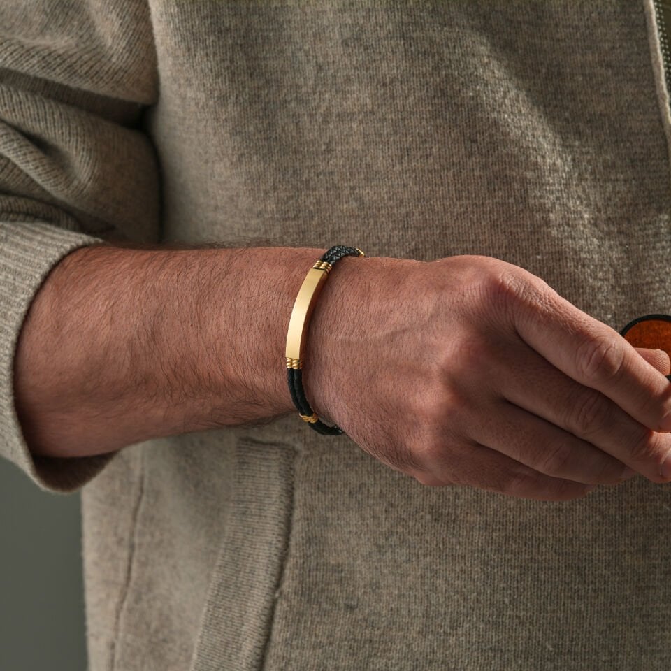 Parçalı Plaka Erkek Bileklik