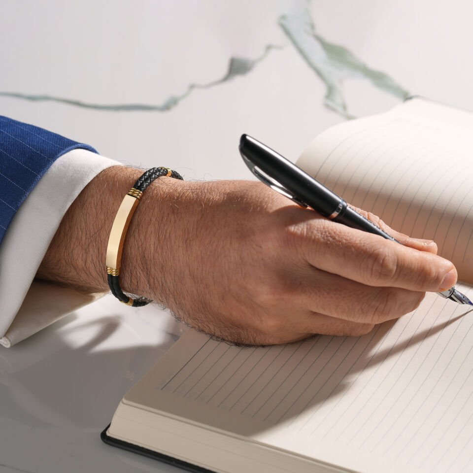 Parçalı Plaka Erkek Bileklik