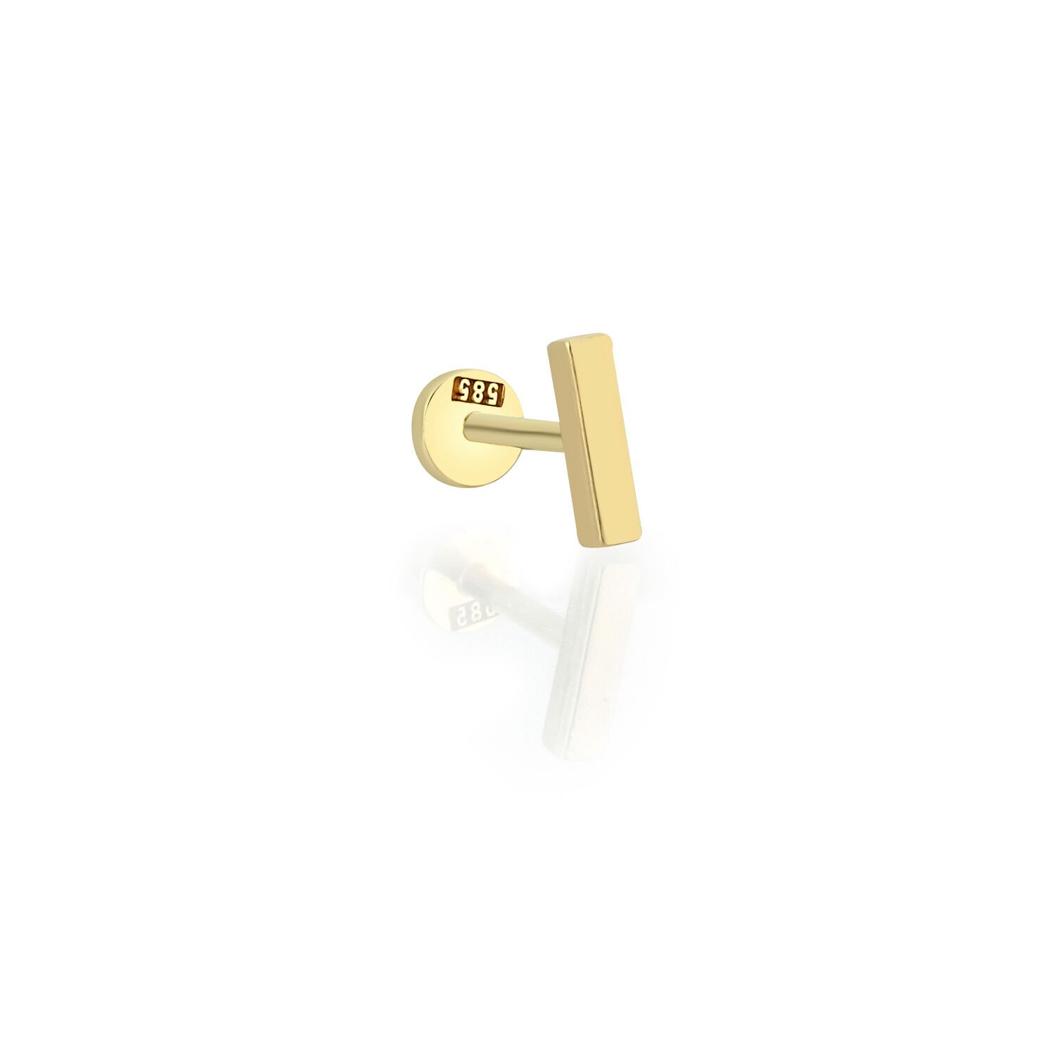 Mini Çizgi Tragus Altın Piercing