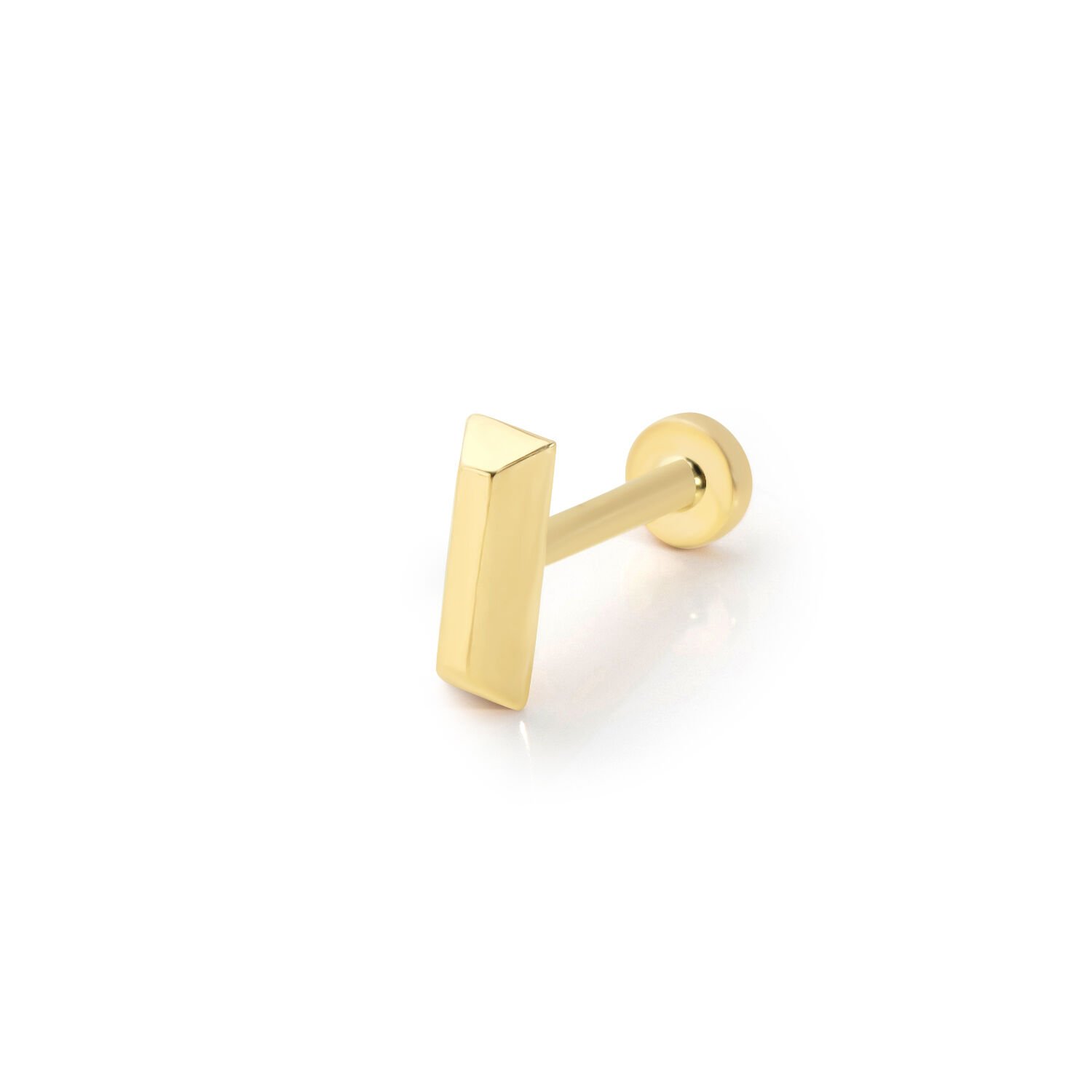 Çizgi Altın Tragus Altın Piercing