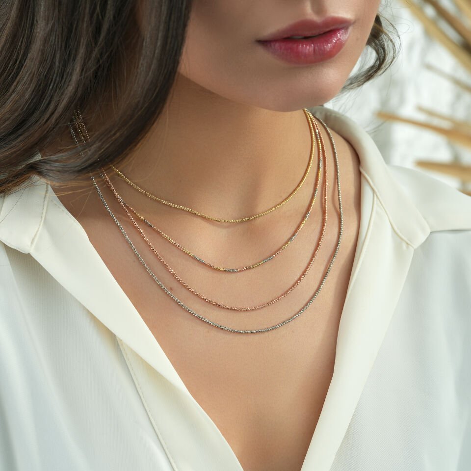 Beyaz Slim Dorica Zincir