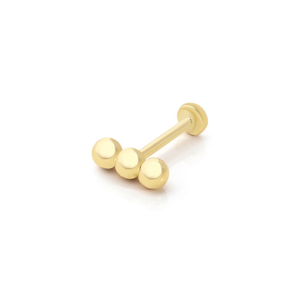 Toplu Çubuk Tragus Altın Piercing