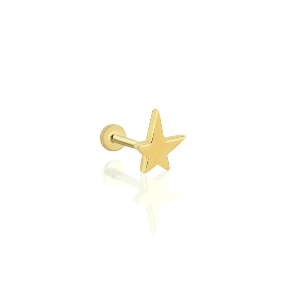 Yıldız Tragus Altın Piercing