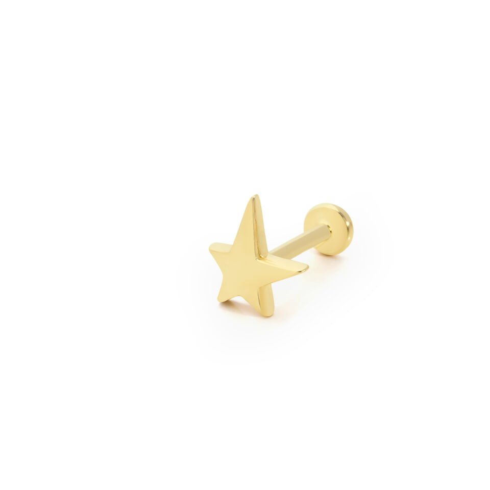 Yıldız Tragus Altın Piercing
