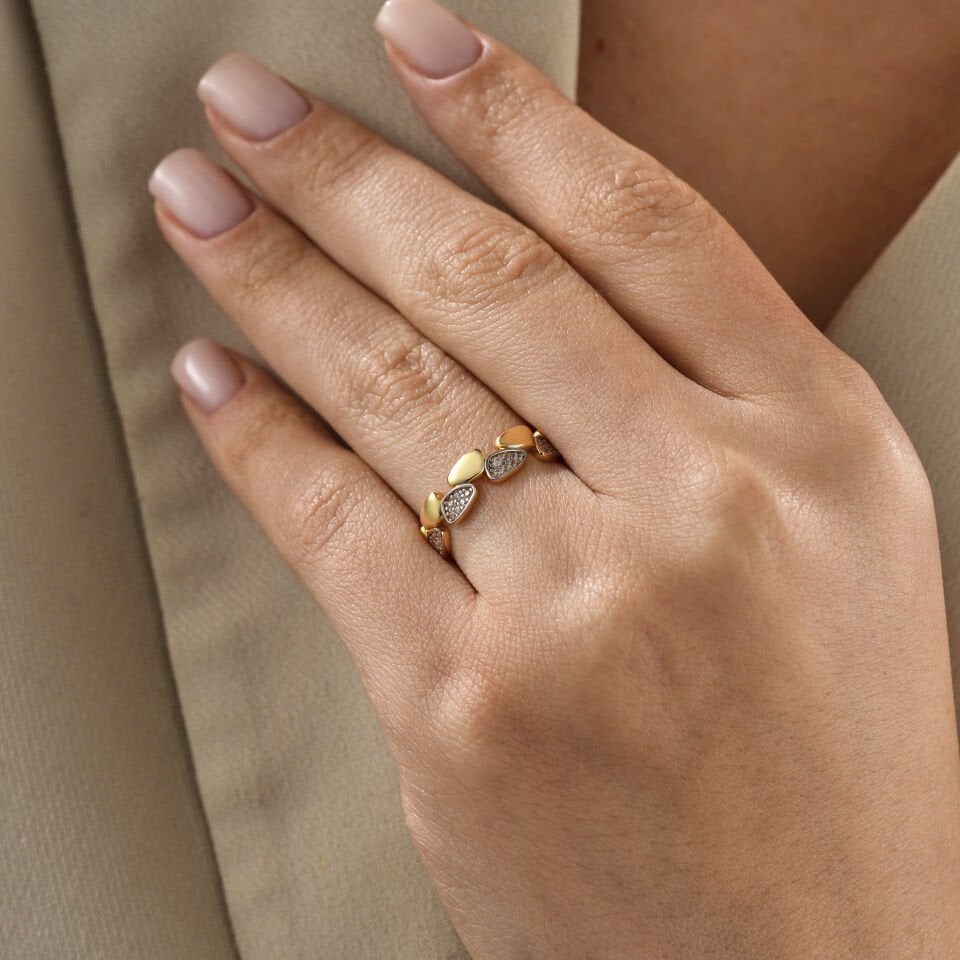 Taşlı Tasarım Yüzük