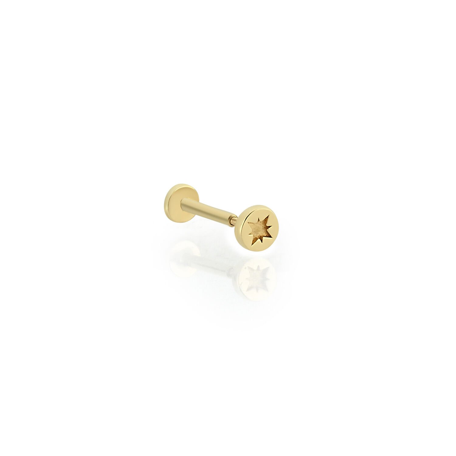 Kutup Yıldızı Tragus Altın Piercing