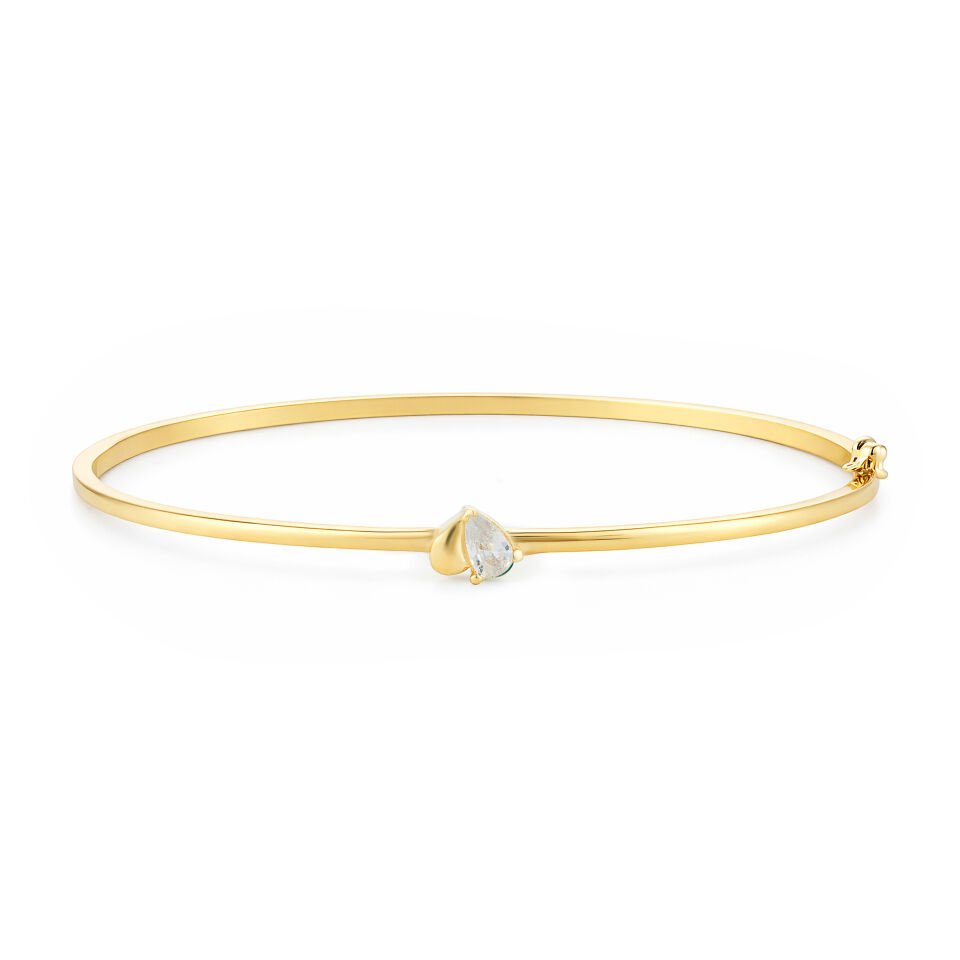 Mini Taşlı Kalp Kelepçe