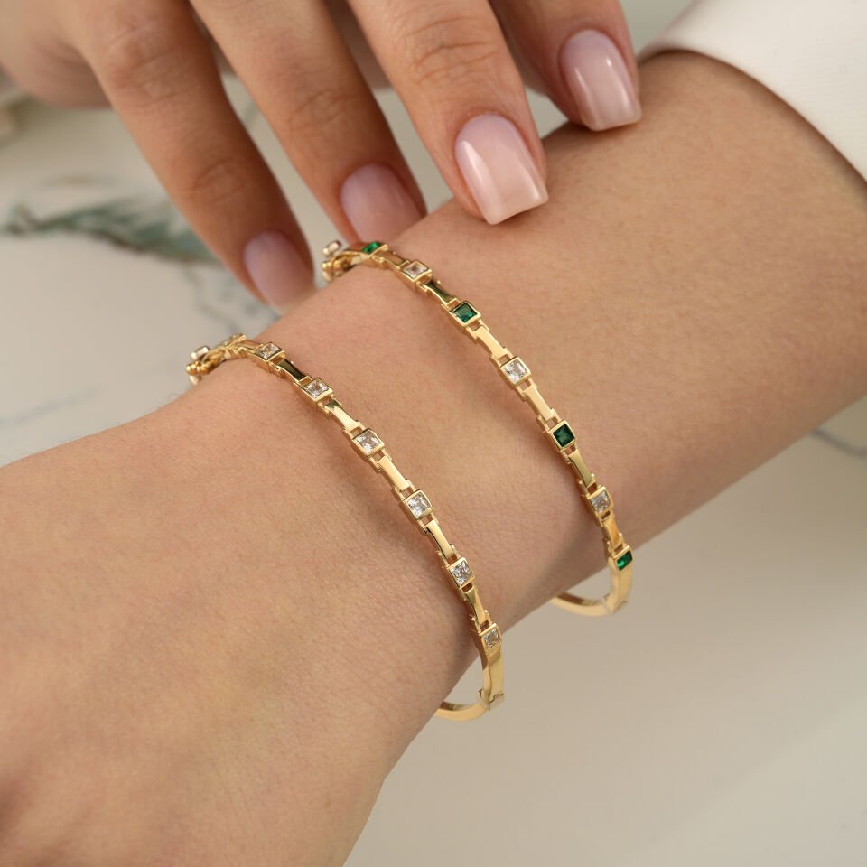 Kare Taşlı Kelepçe