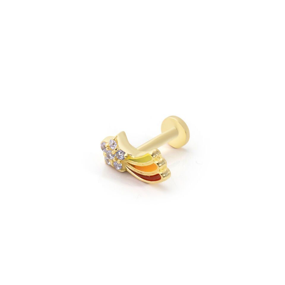 Kuyruklu Yıldız Tragus Altın Piercing