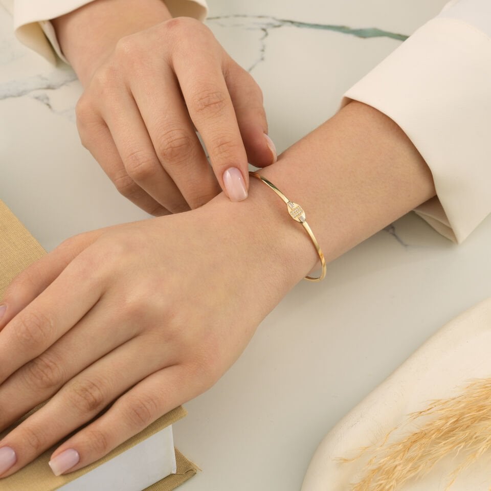 Taşlı Geometrik Kelepçe