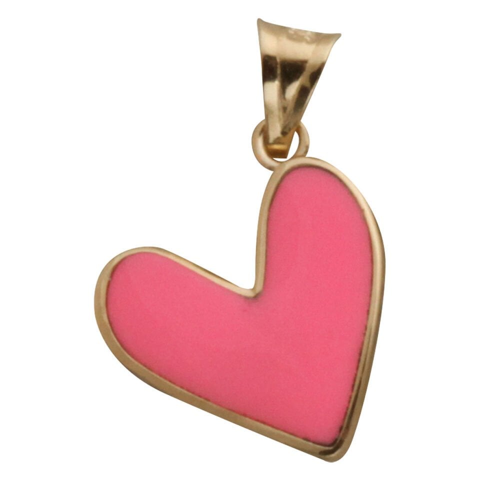 Pembe Kalp Kolye Ucu Charm
