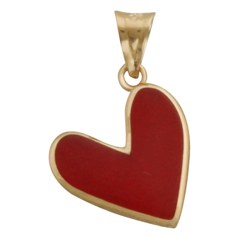 Kırmızı Kalp Kolye Ucu Charm