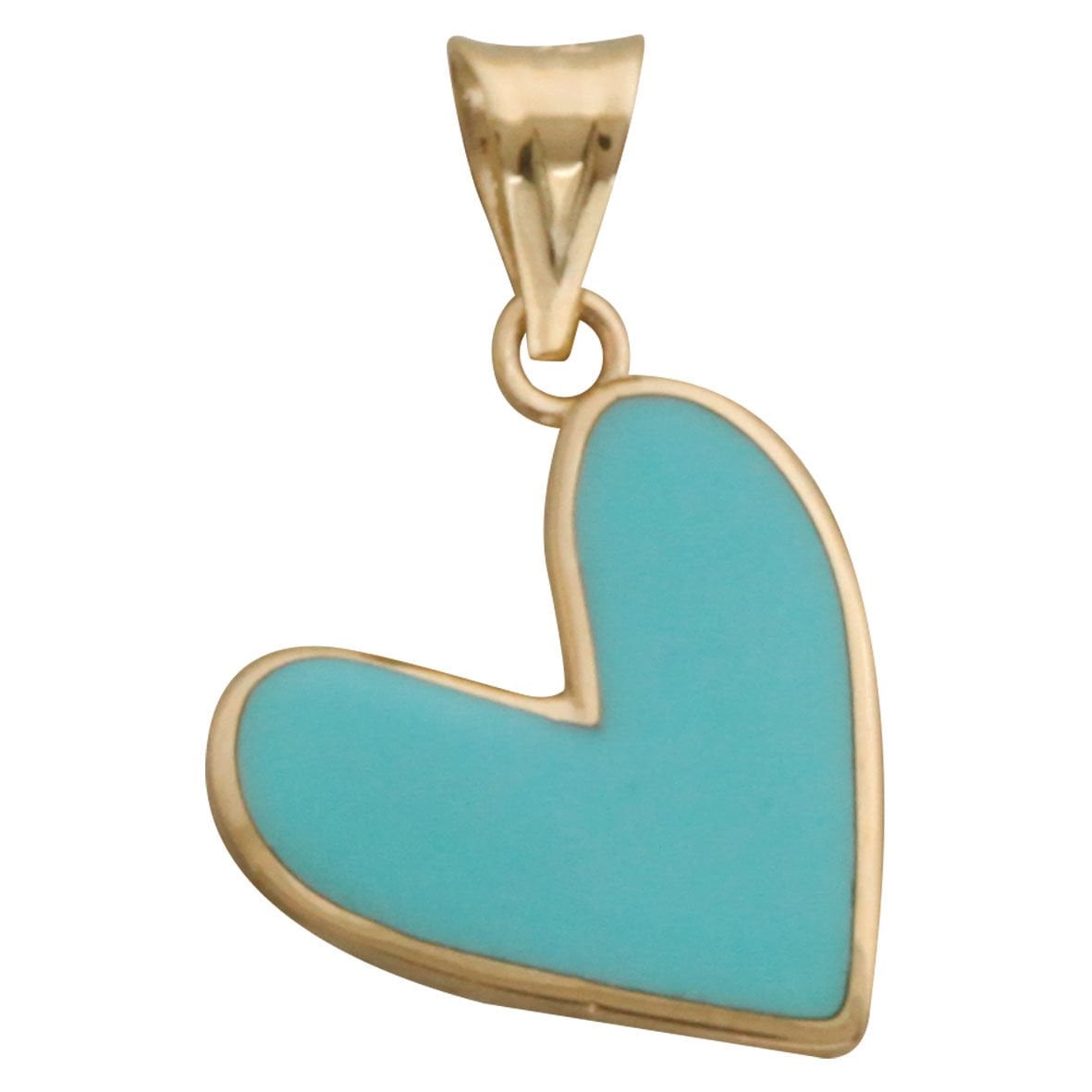 Turkuaz Kalp Kolye Ucu Charm