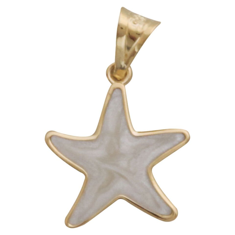 Beyaz Sedefli Kolye Ucu Charm