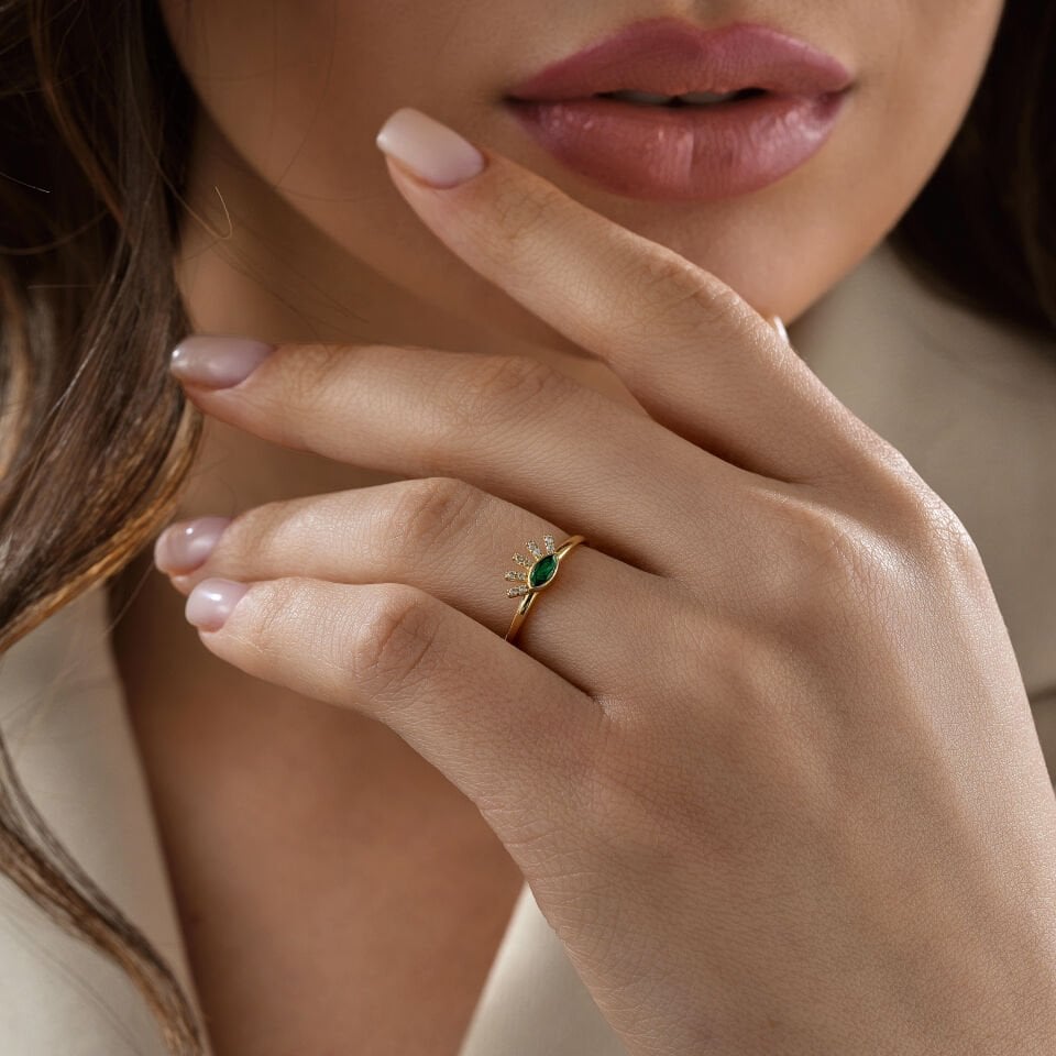 Renkli Kirpik Yüzük