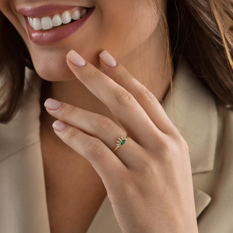 Renkli Kirpik Yüzük