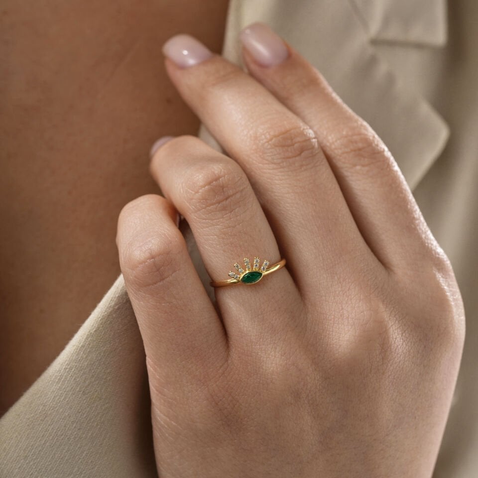 Renkli Kirpik Yüzük