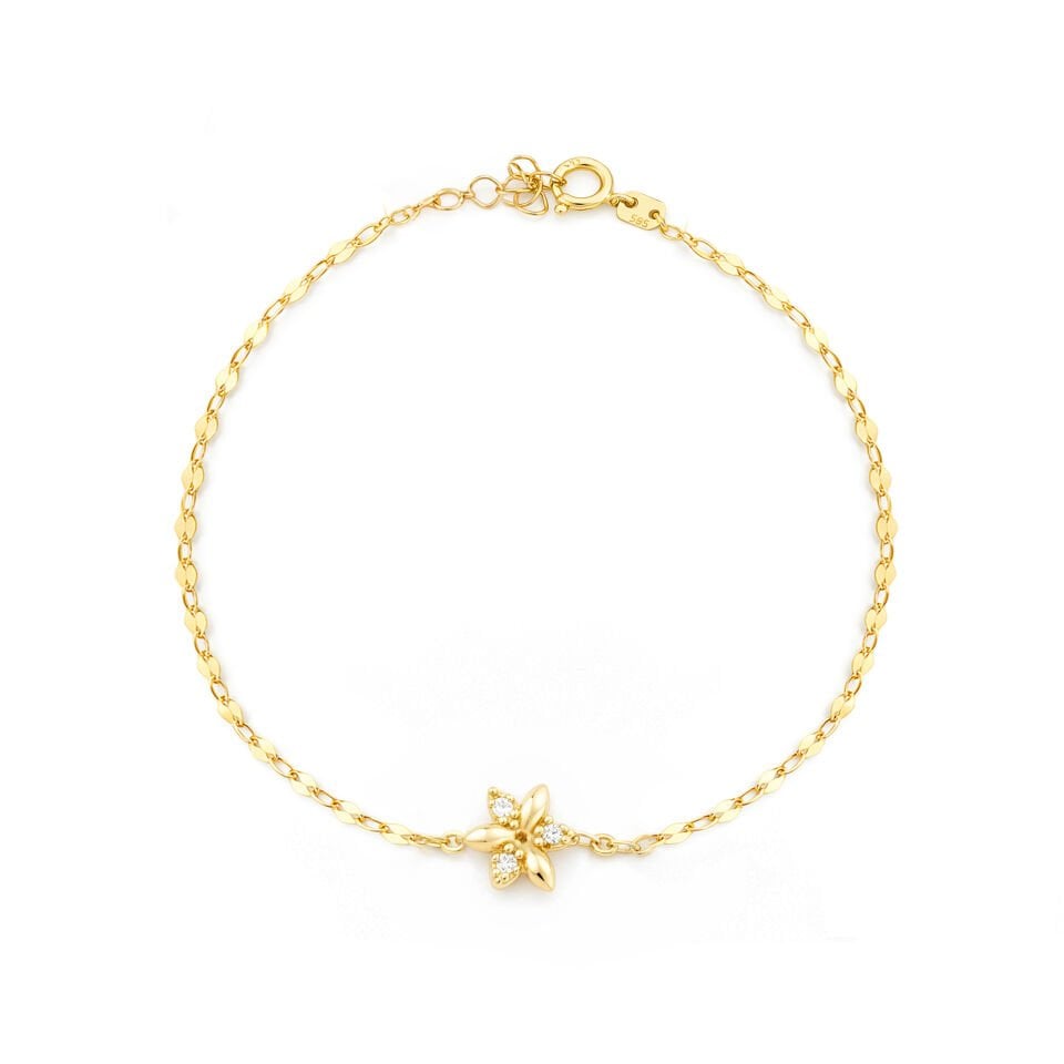 Aynalı Mini Çiçek Bileklik