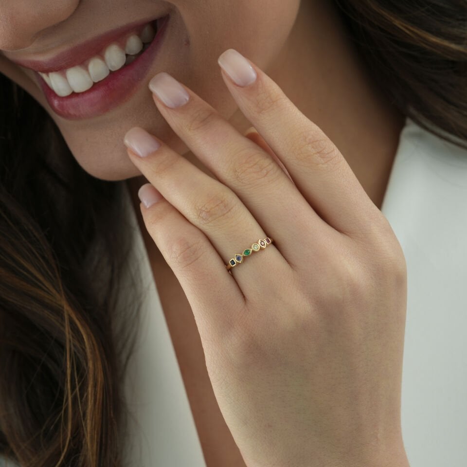 Gökkuşağı Renkli Yüzük