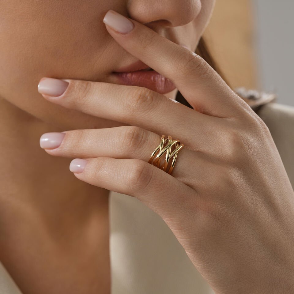 Çapraz Tasarım Yüzük