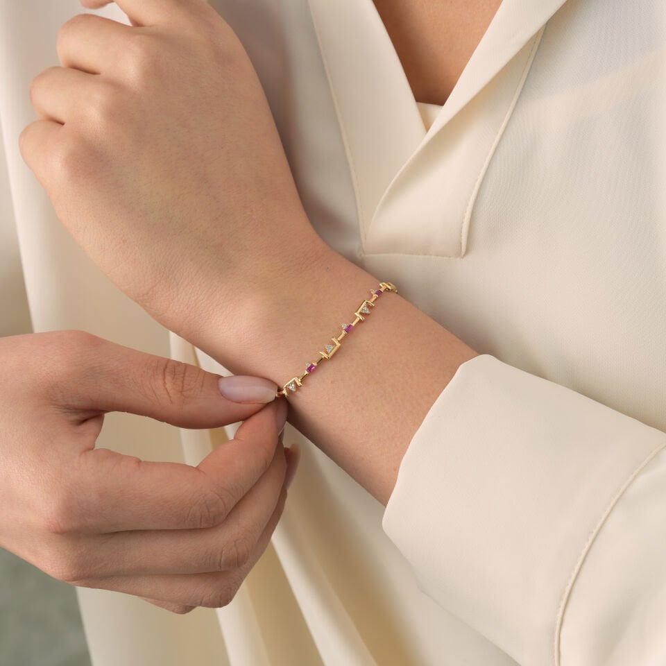 Safir - Pink Bileklik