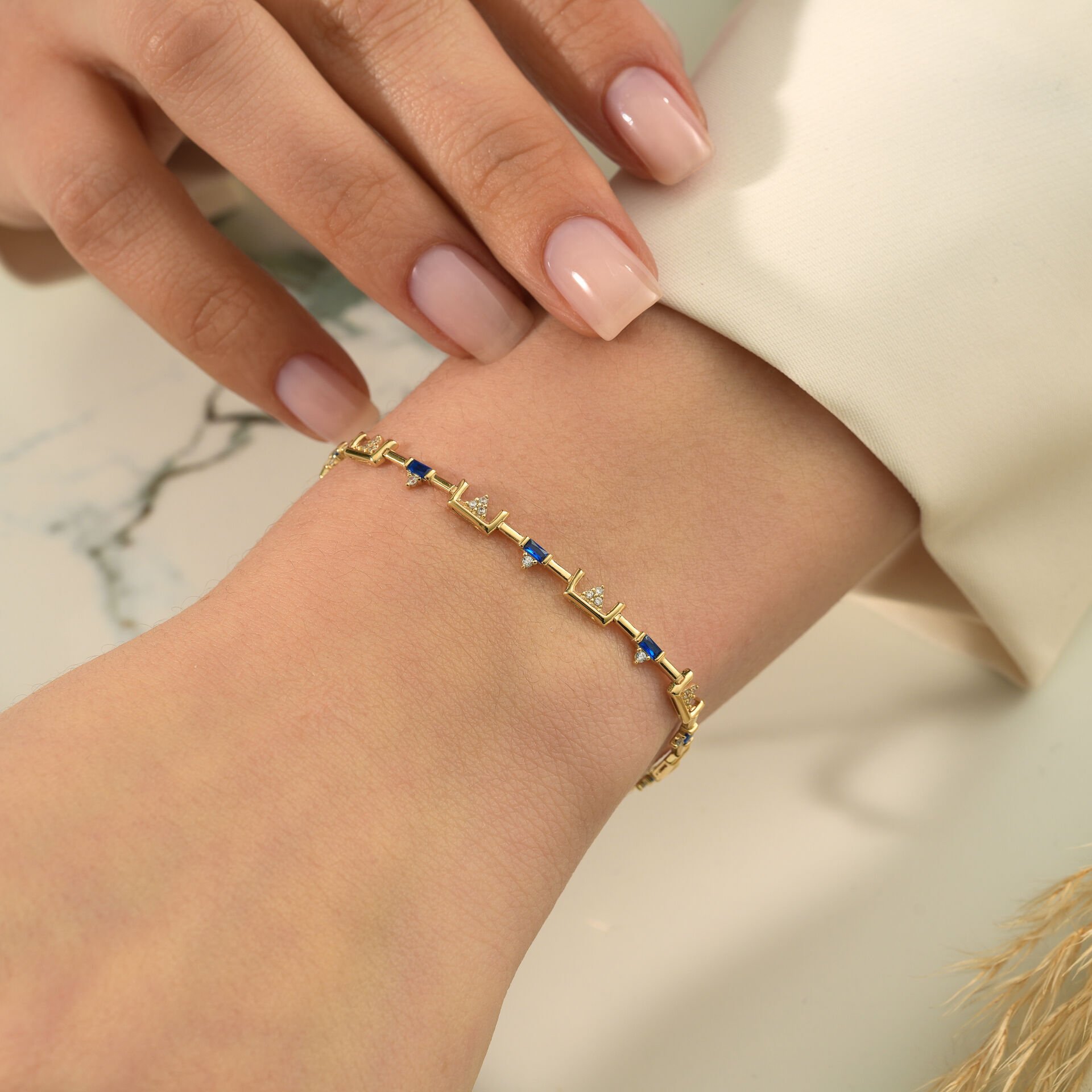 Safir - Pink Bileklik