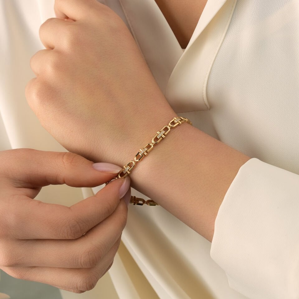 Taşlı Tasarım Bileklik