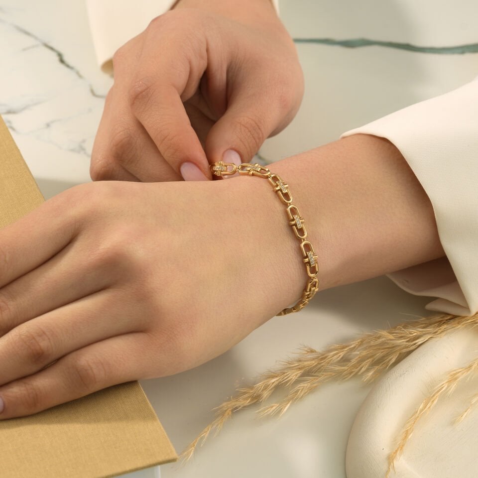 Taşlı Tasarım Bileklik