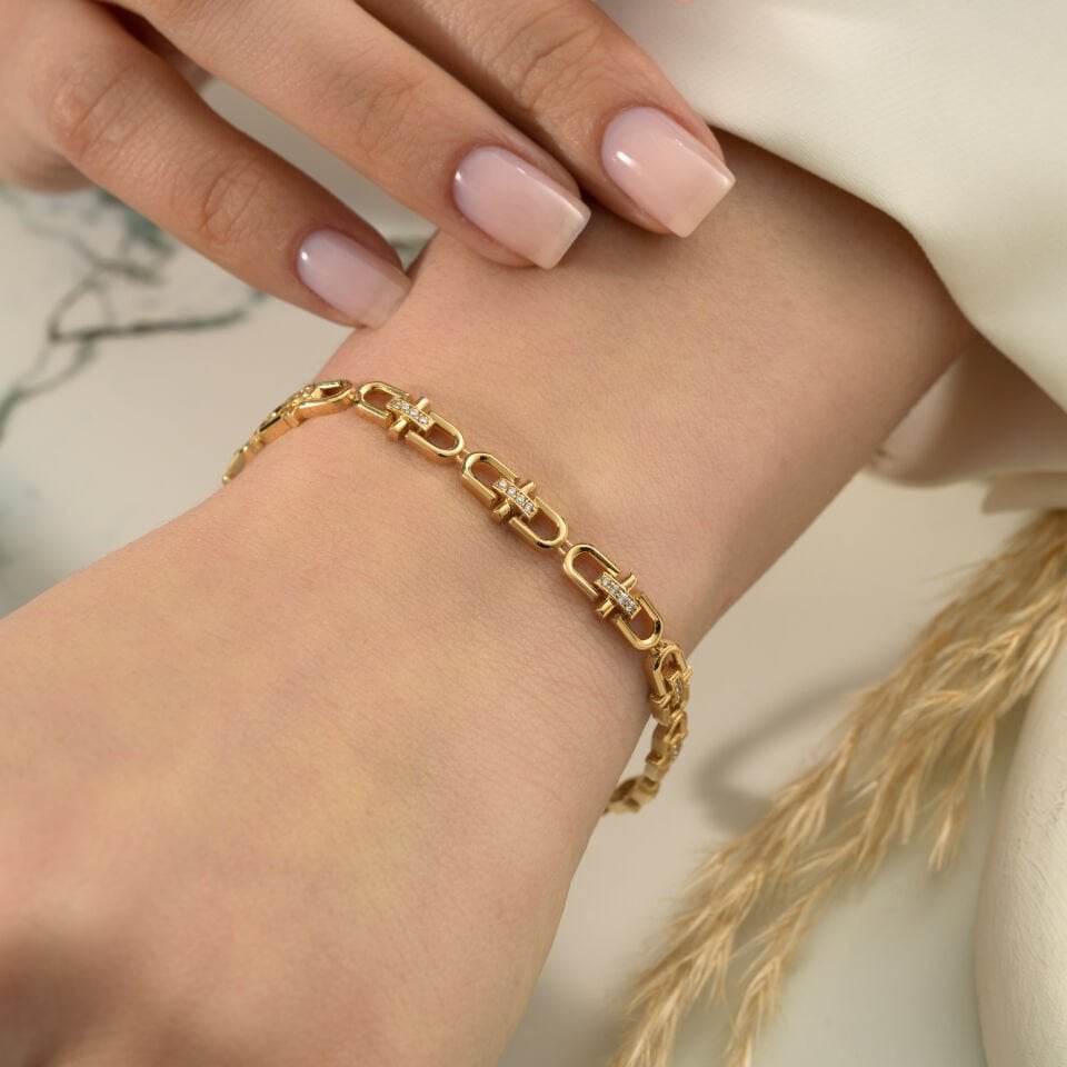 Taşlı Tasarım Bileklik