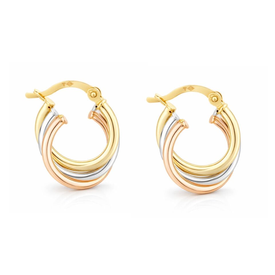 Üç Renk Halka Küpe