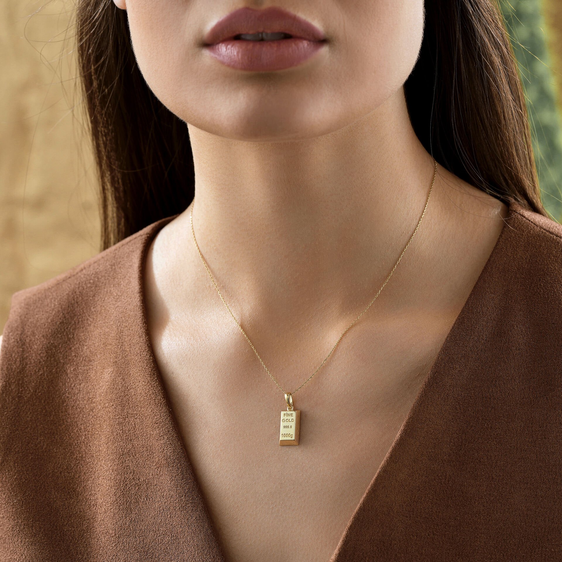Külçe Fine Gold Kolye