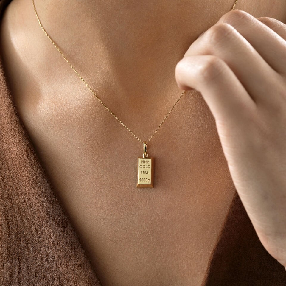 Külçe Fine Gold Kolye